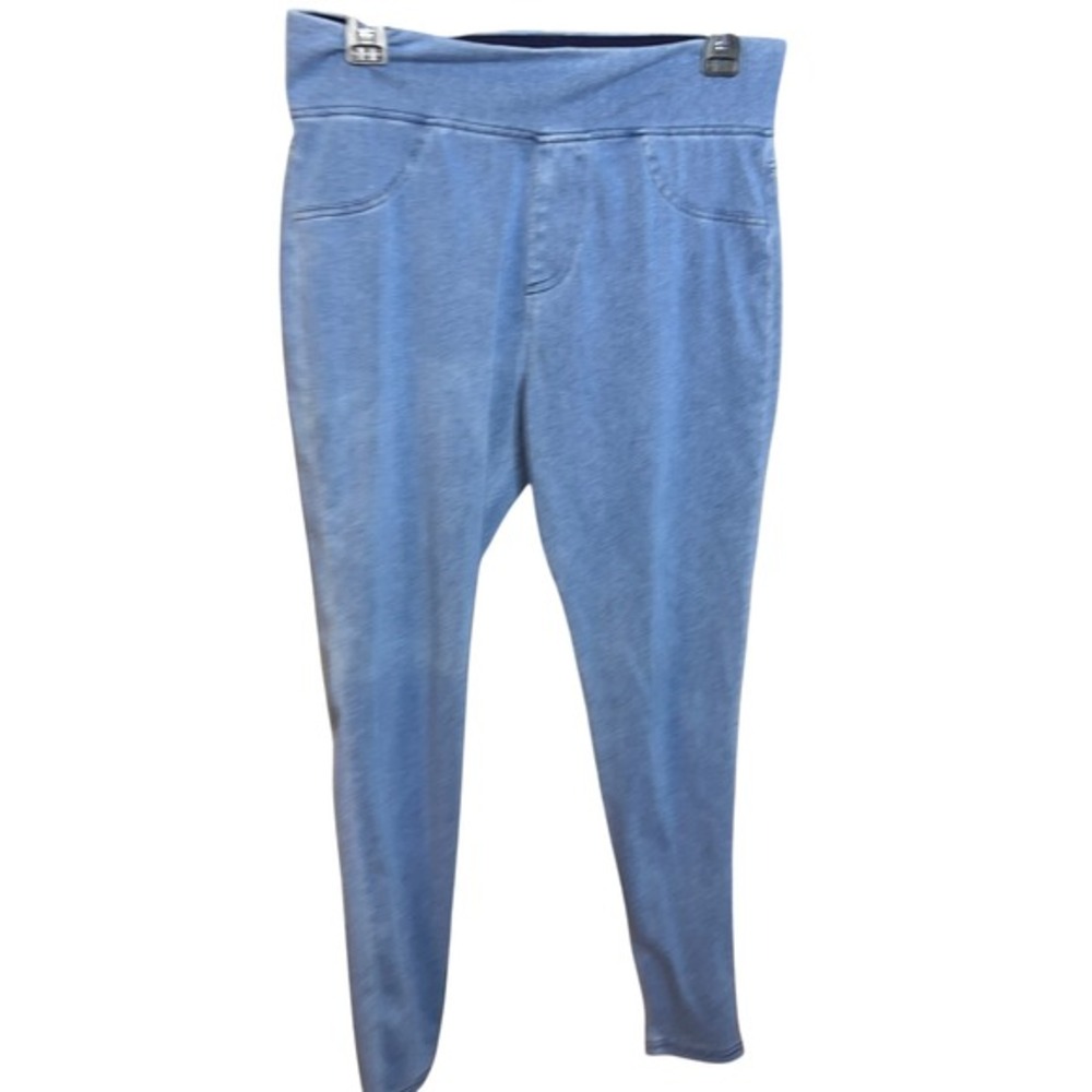 A New Day Jeggings Women Large Light Blue Wash Stretch High Rise Pull On Denim